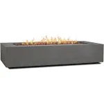 Real Flame Aegean 70" Rectangle Propane Fire Table Weathered Slate