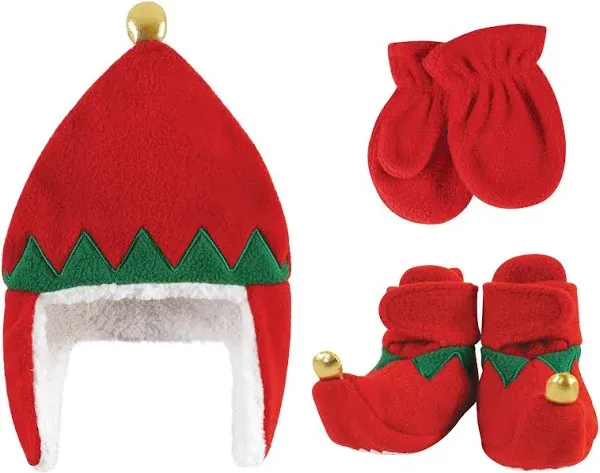 Hudson Baby Trapper Hat, Mitten, and Bootie Set