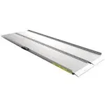 EZ-ACCESS Traverse 8 Foot Aluminum Singlefold Portable Loading Ramp, Silver