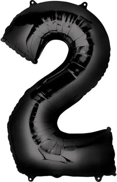 Black Number Foil Balloon