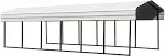 Arrow Steel Carport 10 x 29 x 7 ft. Galvanized Eggshell