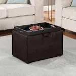 Convenience Concepts Designs4Comfort Accent Storage Ottoman with Rever