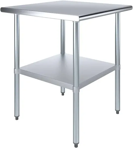 Amgood AMG WT-3030 30 Lon Stainless Steel Table with Undershelf