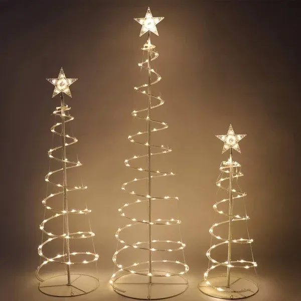 JOIEDOMI Lighted Spiral Christmas Tree Set