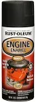 Engine Spray Enamel, Black Semi-Gloss, 12 oz., RUST-OLEUM, 248936