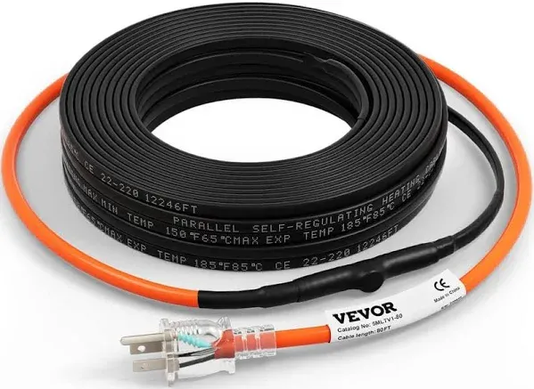 VEVOR Self-Regulating Pipe Heating Cable