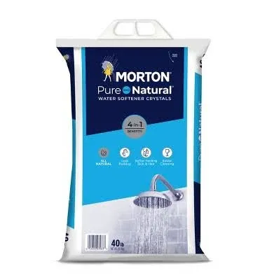 Morton Pure and Natural Water Softener Salt Crystals