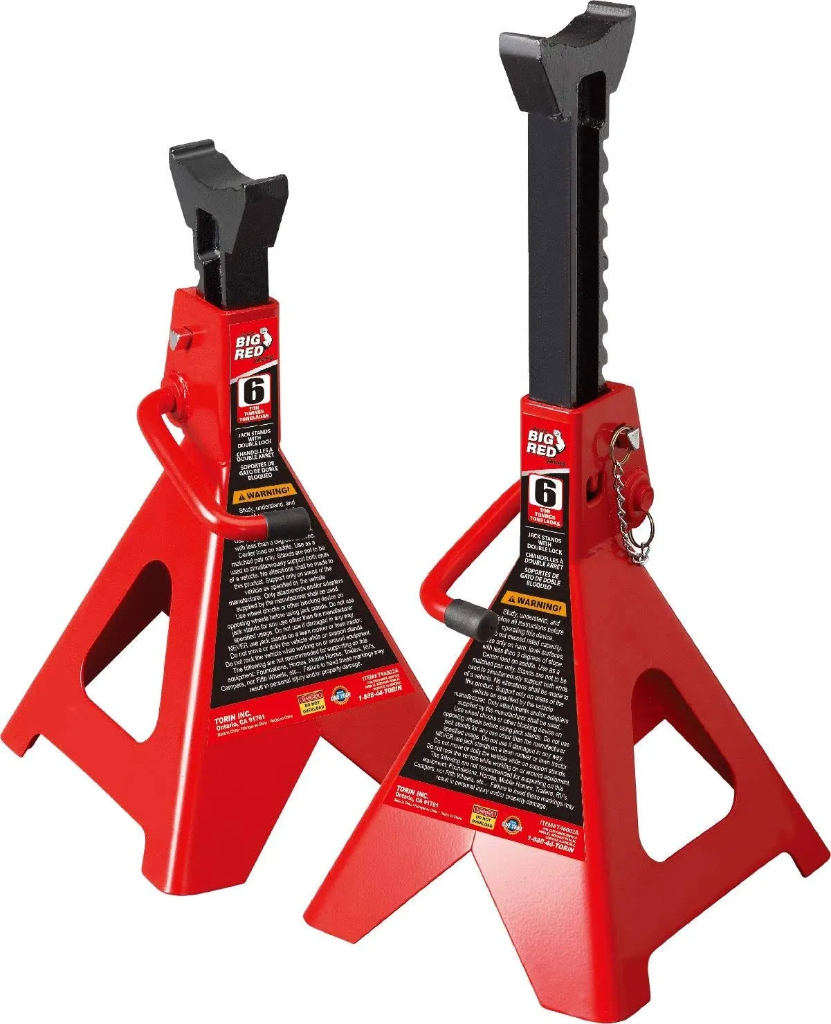 6-Ton Double-Locking Jack Stands (2-Pack)