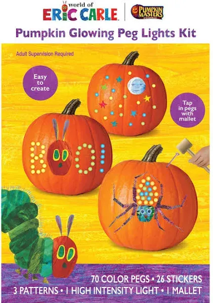 Pumpkin Glowing Peg Lights Decoration Kit - From The World Of Eric Carle