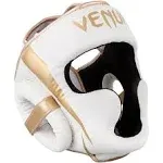 Venum Elite Headgear-White/Gold - One Size - Venum