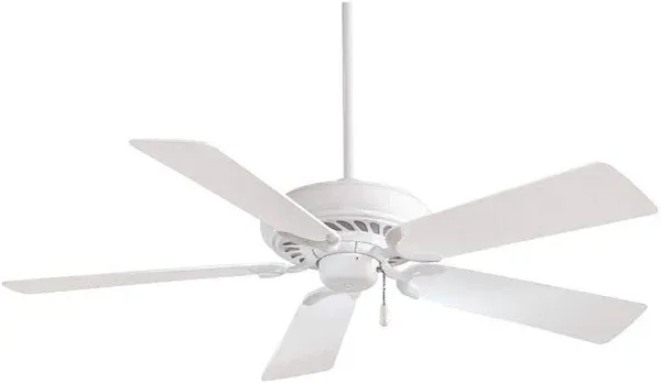 Minka-Aire F568-SWH Supra 52 Inch Pull Chain Ceiling Fan in Shell White Finish