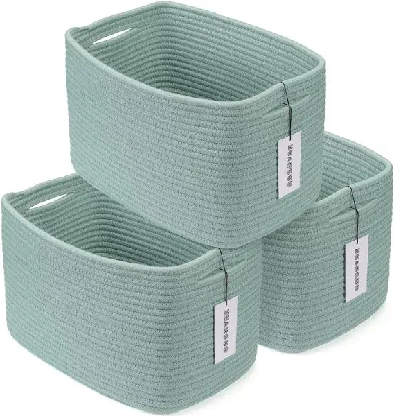 Rope storage Baskets Bin Woven Basket for Organizing Rectangle Decorative Basket