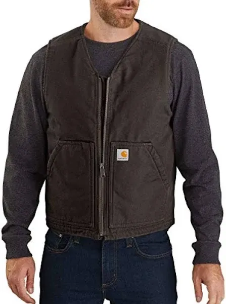 Carhartt Men's Relaxed Fit Sherpa-Lined Duck Vest