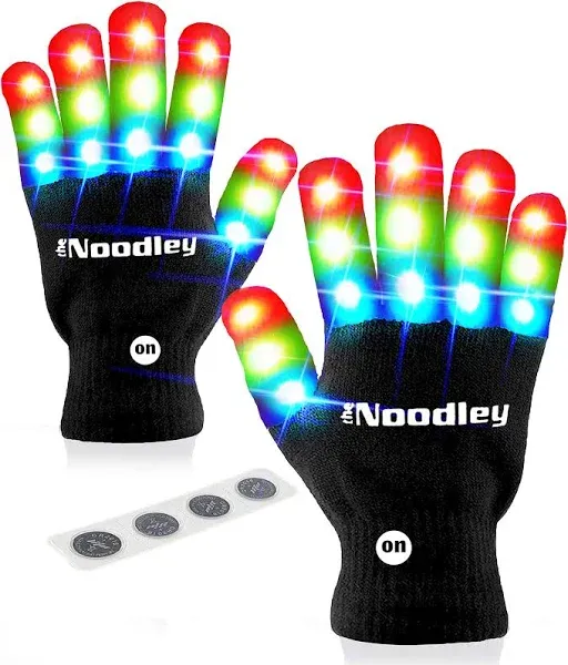 The Noodley LED Gloves for Kids Light Up Toy Costume Accessory for Kids