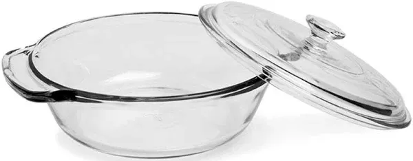 Anchor Hocking 2 Quart Round Glass Casserole Baking Dish