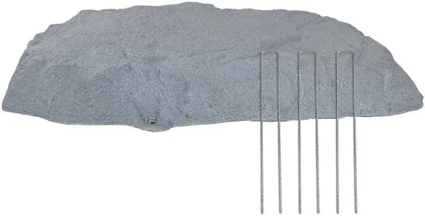 Sunnydaze Flat Artificial Landscape Rock Cover with Stakes