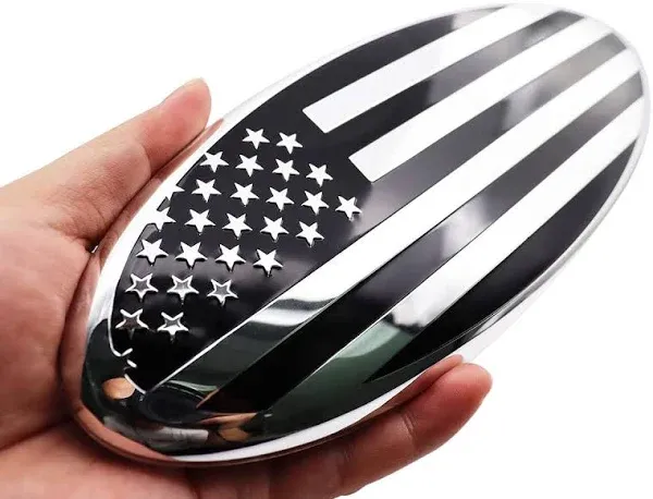 LYCARESUN Front Grille American Flag Emblem for Ford Rear Tailgate Emblem Bad...