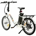 Ecotric Starfish 20inch Portable and Folding Electric Bike - UL Certified White