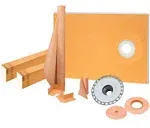 Kerdi-Shower-Kit 38" x 60" Offset PVC Flange 2"