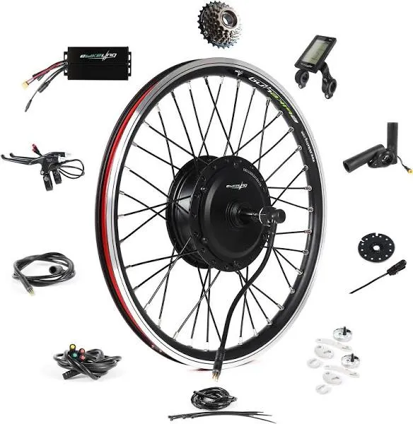 eBikeling 36V 500W 20&#034; 26&#034; 700C Geared Rear Front Ebike Bicycle Conversion Kit