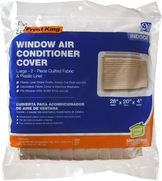 Frost King AC11H Quilted Indoor Air Conditioner Cover, 20" x 28"