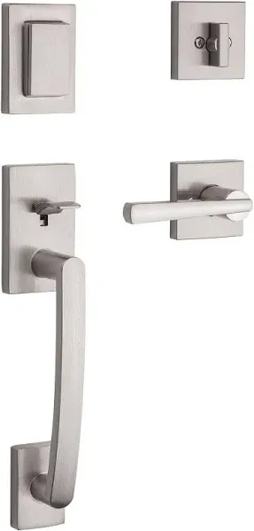 Baldwin 91800-043 Prestige Spyglass Single Cylinder Satin Nickel Door Handleset