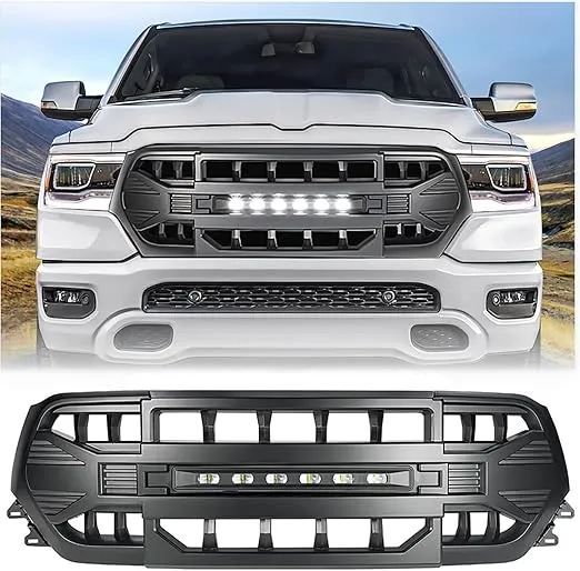 Armor Grille w/Off-Road Lights for 2019-2024 Dodge Ram 1500