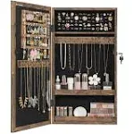 SONGMICS Lockable Jewelry Cabinet Armoire