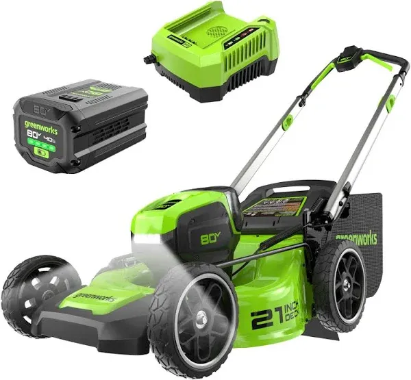 Greenworks Tools 80V 21" 4-in-1 Self-Propelled Lawn Mower