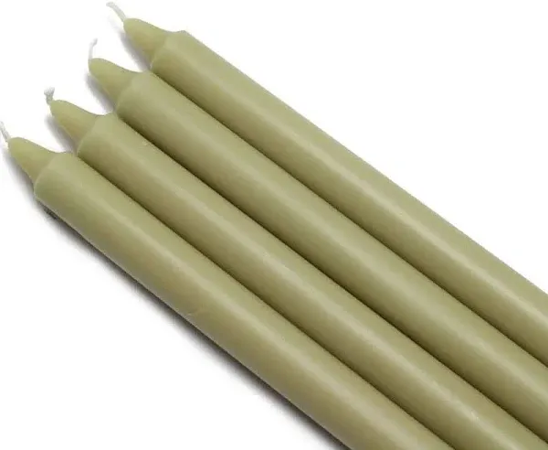 Elegant Candle Taper Candles 12&#034; Sage Green Long Burn Candles Old Stock Sealed