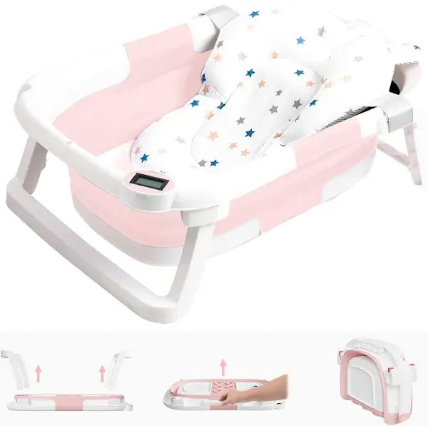 NAPEI Collapsible Baby Bathtub for Infants to Toddler