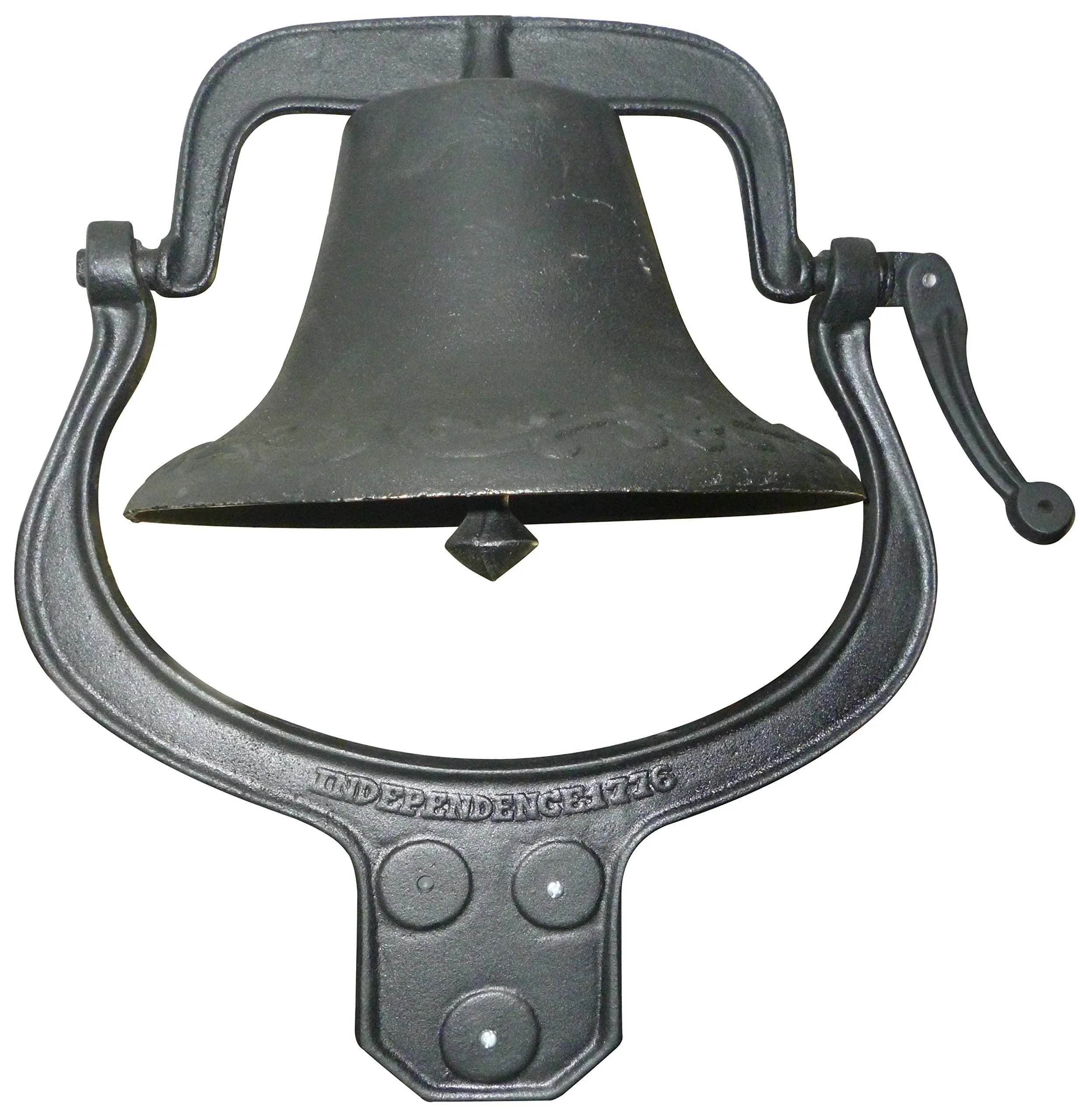 New Yard Tuff Large Cast Iron Farm Bell Heavy-duty Cast Iron With Matte Black