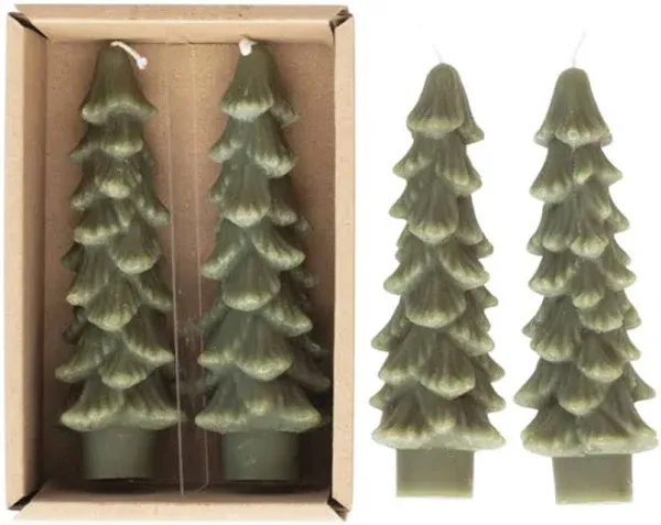 #confetti-gift-and-party# 10" Tree Shaped Taper Candles