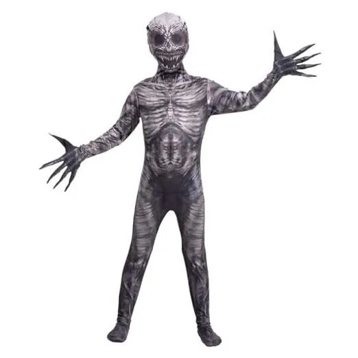  Halloween Ghost Skin Costume, Shadow Demon Bodysuit Costume X-Large (12-14 yr)