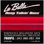 La Bella 760FL-S Deep Talkin Bass Flats, Short Scale, Light 43-104