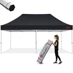 MASTERCANOPY Pop Up Canopy Tent Commercial 10x20 Instant Shelter (Black)