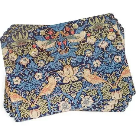 Pimpernel Morris &amp; Co Strawberry Thief Blue Placemats - Set of 4