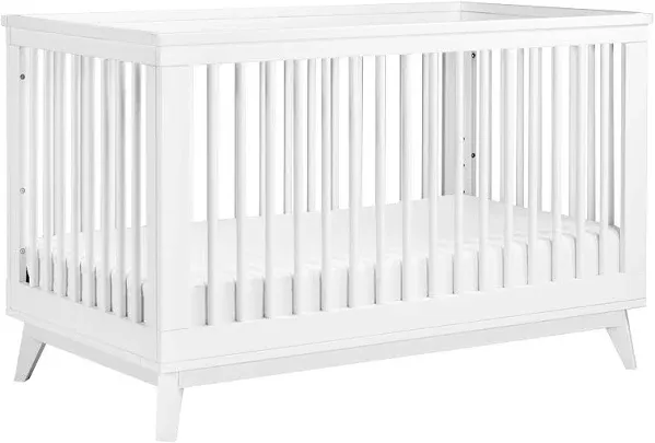 Babyletto Scoot 3-in-1 Convertible Crib with Toddler Conversion Kit White/Washed Natural