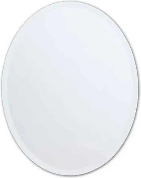 Better Bevel Frameless Oval Bathroom Vanity Mirror