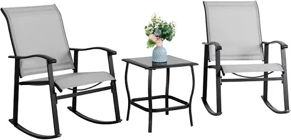 Shintenchi 3 Piece Rocking Bistro Set