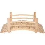 Shine Company 4 ft. Cedar Garden Bridge - Natural