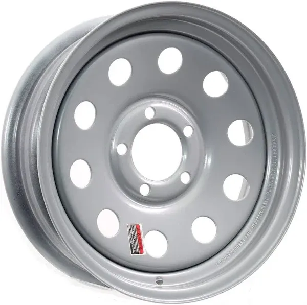 eCustomrim Trailer Wheel Rim 14X5.5 5-4.5 Silver Modular 2200 Lb. 3.19 Center Bore