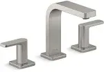 Kohler K-23484-4N Parallel Widespread Bathroom Sink Faucet, 0.5 GPM - Vibrant Brushed Nickel