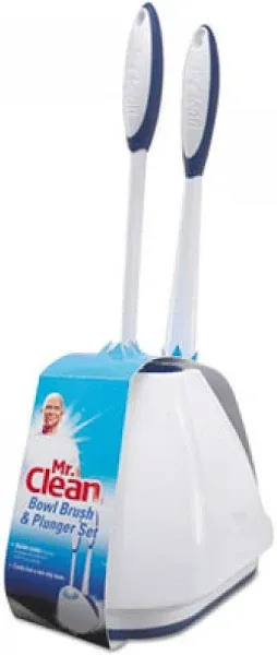 Mr. Clean Turbo Plunger and Bowl Brush Caddy Set