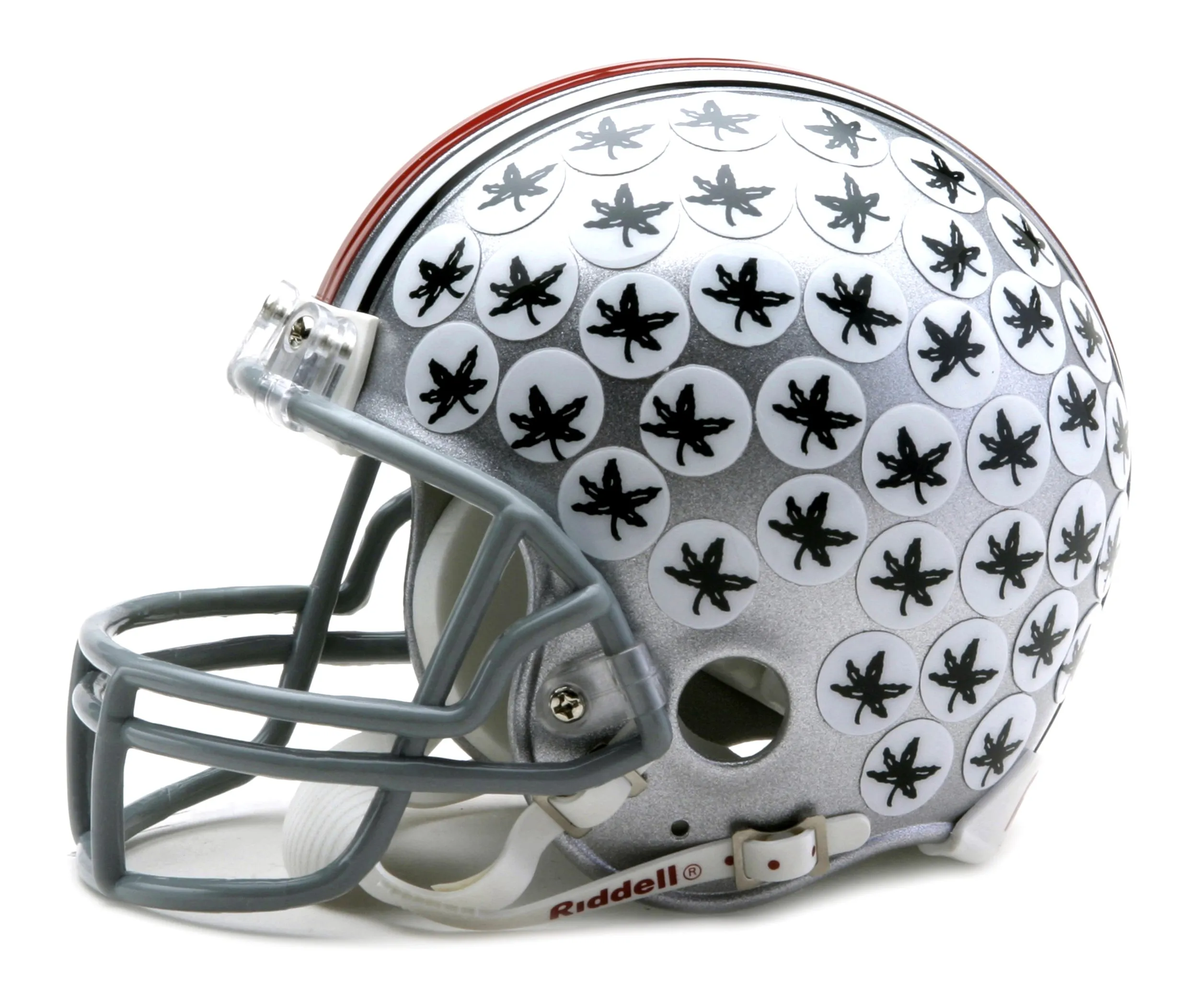 Ohio State Buckeyes Riddell 3-5/8 Mini Helmet Silver w/Darron Lee #43 Signature