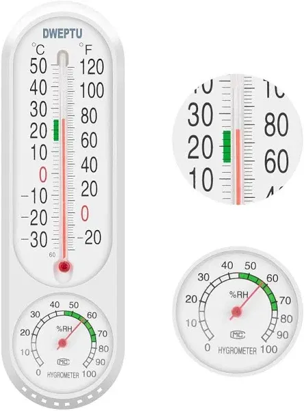 Outdoor/Indoor Thermometer Hygrometer Humidity Meter