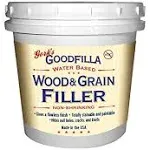 Goodfilla Trowel-Ready Water-Based Wood & Grain Filler, White Oak, 1 Gallon, Brown