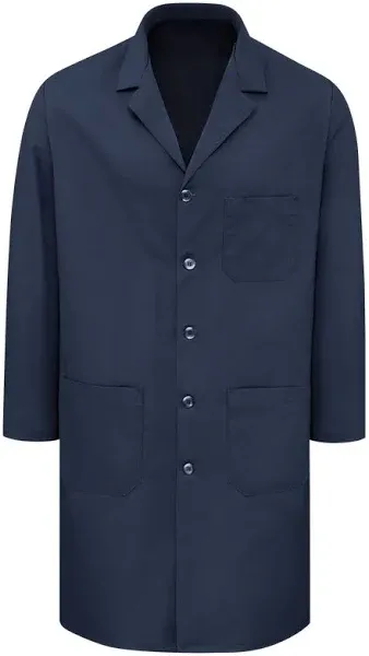 Red Kap KP14EXT Button Front Lab Coat Extended Sizes - Navy