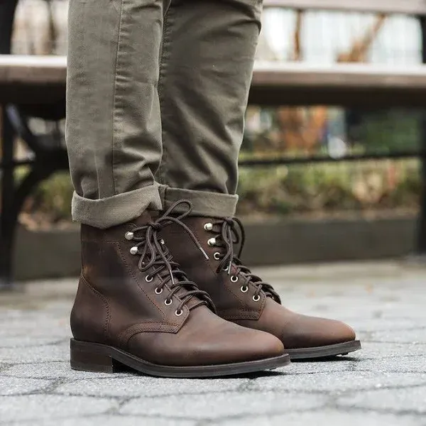 Thursday president boots in brown leather lace up men’s size 11.5