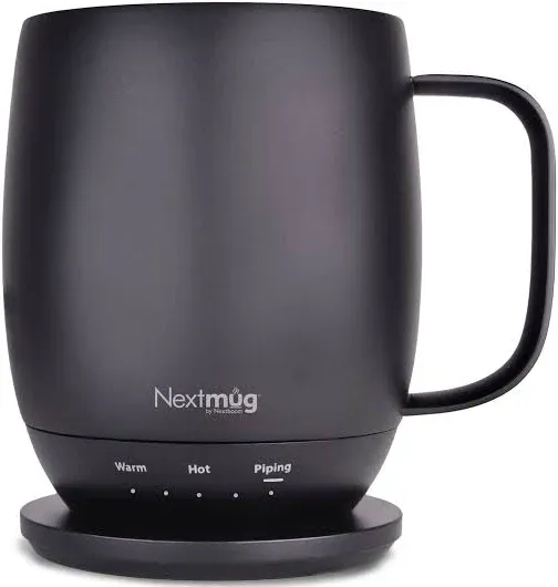 New Nextmug - Temperature-Controlled, Self-Heating Coffee Mug Dock Black  14 oz.